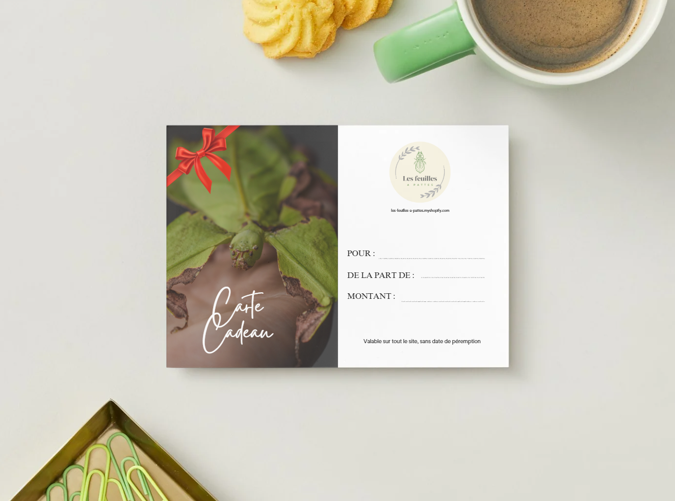 Carte cadeau Les feuilles à pattes